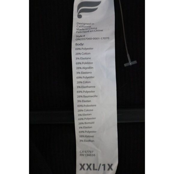 Fabletics ON2357060-0001 Women's Sz XXL/1X Black Cozy Cord Zip Jumpsuit $100 - Picture 10 of 13